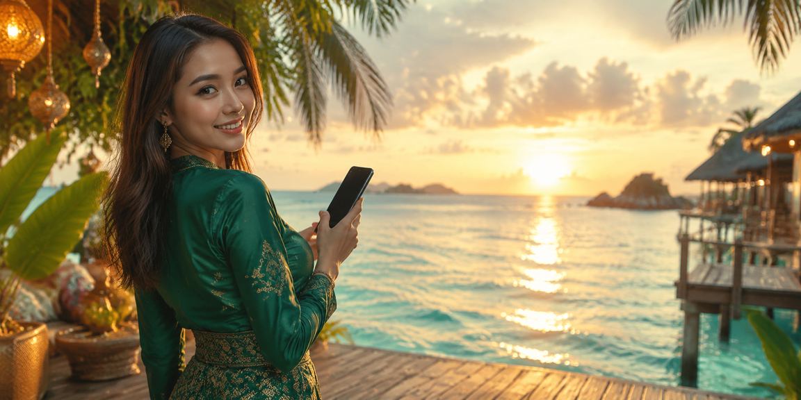 Suasana perayaan Hari Raya dengan permainan kasino mudah alih di Terengganu